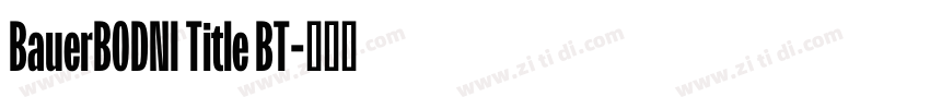BauerBODNI Title BT字体转换